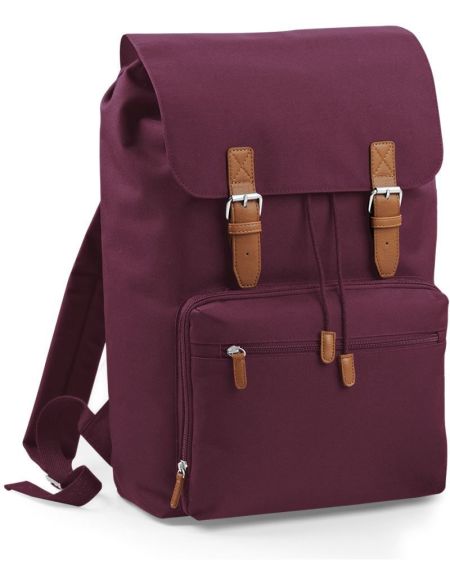Vintage laptop backpack BagBase BG613 black