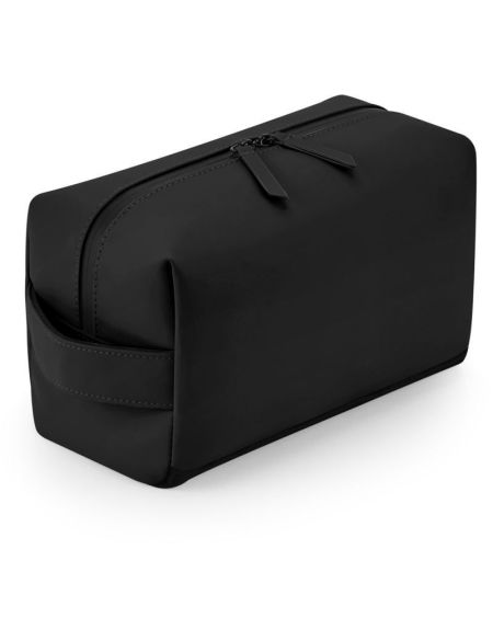 Kulturbeutel, matt, PU, BagBase BG332, schwarz