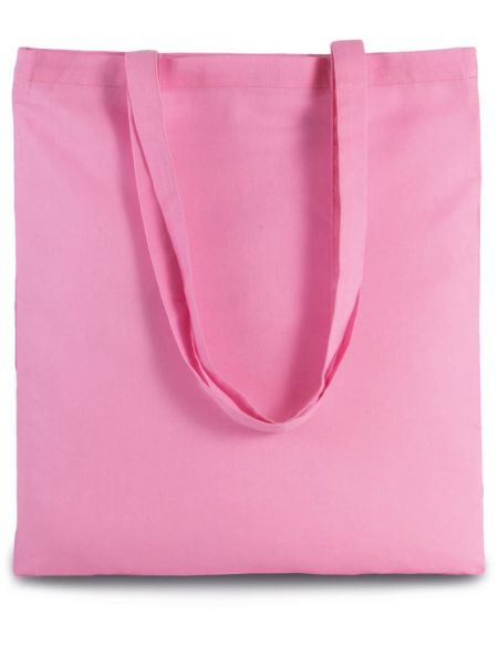 Cotton bag with long handle Kimood KI0223 white
