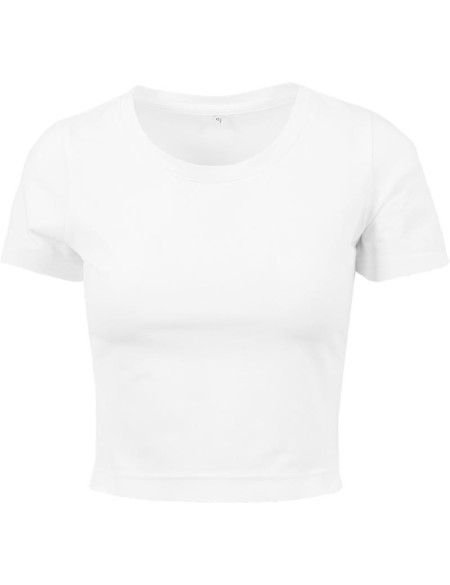 Crop top dámský Build your Brand BY042 white 2XL - 5XL