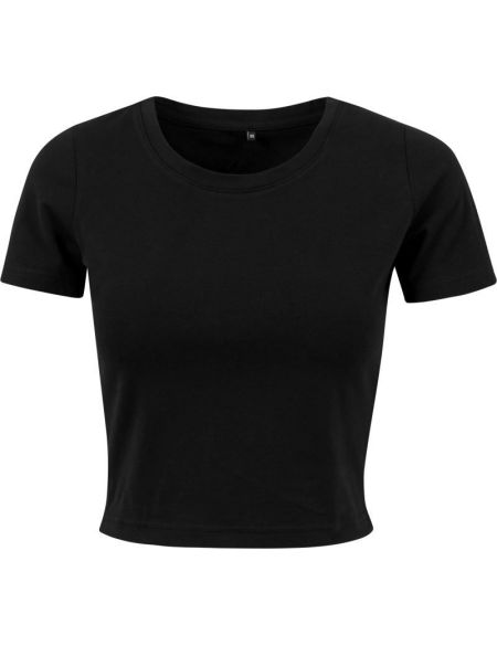 Crop top dámský Build your Brand BY042 black 2XL - 5XL