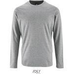 Tričko pánské s dlouhým rukávem Sols Imperial LSL Men grey melange 3XL 4XL
