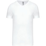 Kariban K357 weißes Herren-T-Shirt mit V-Ausschnitt
