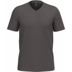 Kariban K357 weißes Herren-T-Shirt mit V-Ausschnitt