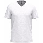 Kariban K357 weißes Herren-T-Shirt mit V-Ausschnitt