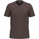 Kariban K357 weißes Herren-T-Shirt mit V-Ausschnitt