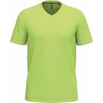 Kariban K357 weißes Herren-T-Shirt mit V-Ausschnitt