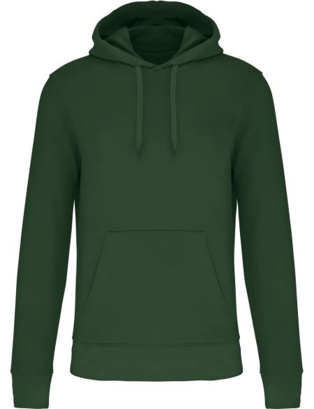 Men's ecological sweatshirt with hood Kariban K4027 white