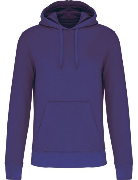 Men's ecological sweatshirt with hood Kariban K4027 white