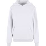 Oversize-Sweatshirt mit Kapuze für Damen, flauschig, weiß, mit dem Aufdruck „Build your Brand“.