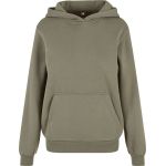 Oversize-Sweatshirt mit Kapuze für Damen, flauschig, weiß, mit dem Aufdruck Build your Brand.