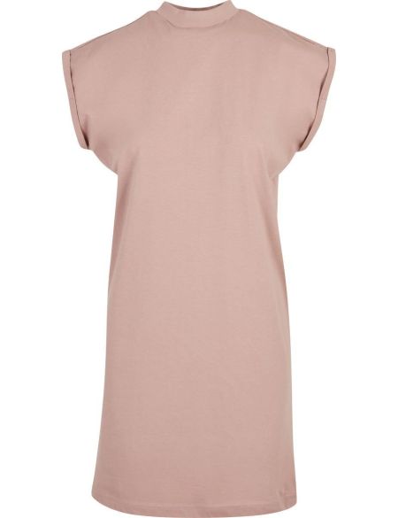 T-shirt dress with stand-up collar Build your Brand BY101 black