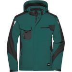 Bunda pracovní zimní softshellová Strong James Nicholson JN824 dark green/black 4XL-6XL