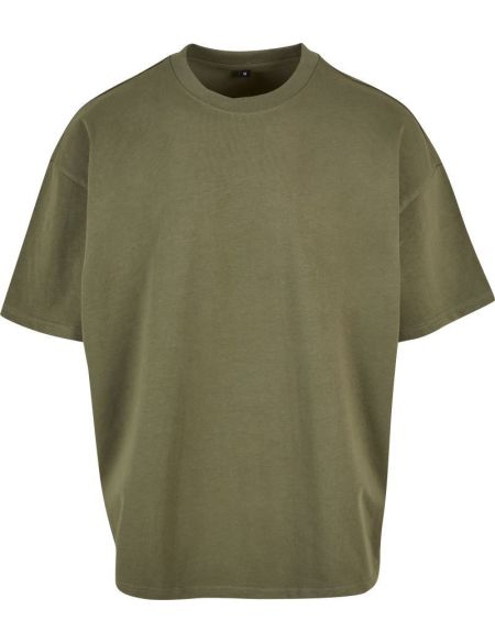 Übergroßes, schweres Baumwoll-T-Shirt Build your Brand BY163, weiß