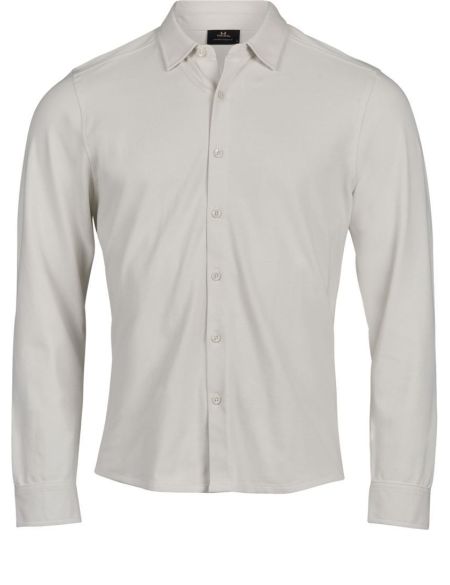 Langärmeliges Piqué-Shirt Luxury Stretch Tee Jays TJ1416 schwarz