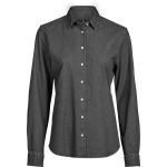 Damen-Langarm-Jeanshemd Tee Jays TJ4005, schwarz