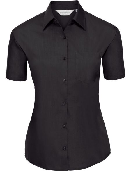 Damen-Popeline-Hemd, pflegeleicht, Russell Athletic 935F, weiß