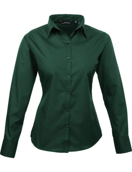 Women's poplin shirt Easy Care Premier PR300 white