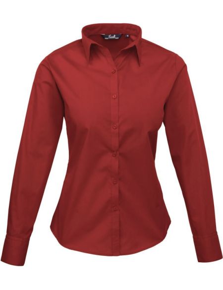 Women's poplin shirt Easy Care Premier PR300 white