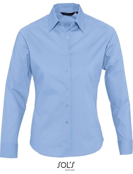 Women's elastic shirt Easy Care Sols Eden white