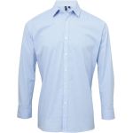 Košile popelínová kostkovaná Premier PR220 light blue/white