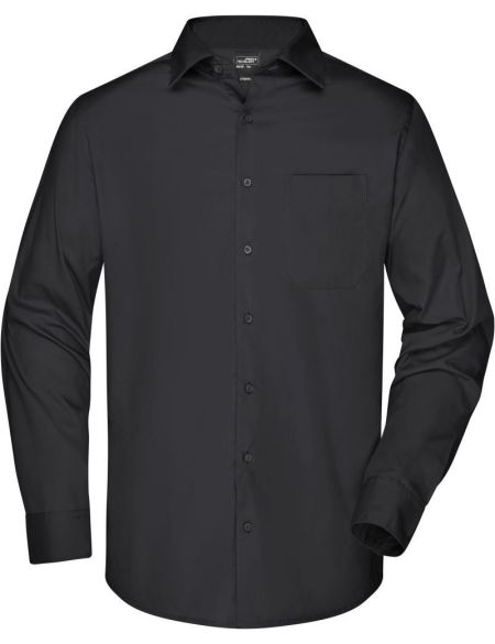 Slim Fit Popeline-Hemd mit langen Ärmeln Daiber JN1372 weiß