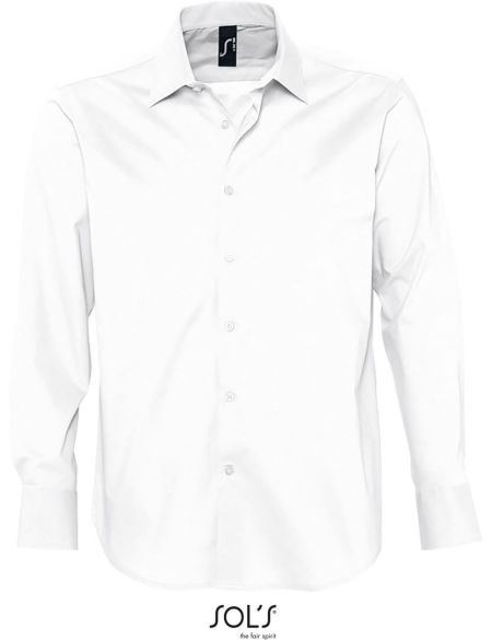 Easy Care Sols Brighton white elastic shirt