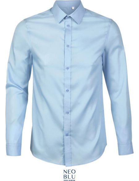 Neo Blu Blaise Herrenhemd aus Mikro-Twill, optisch weiß