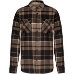 Košile flanelová s sherpa fleecovou podšívkou Kariban K579 camel/black