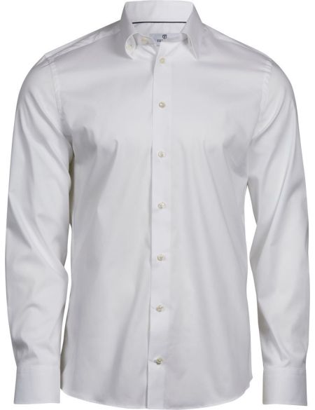 Shirt luxury elastic long sleeve Tee Jays TJ 4024 white
