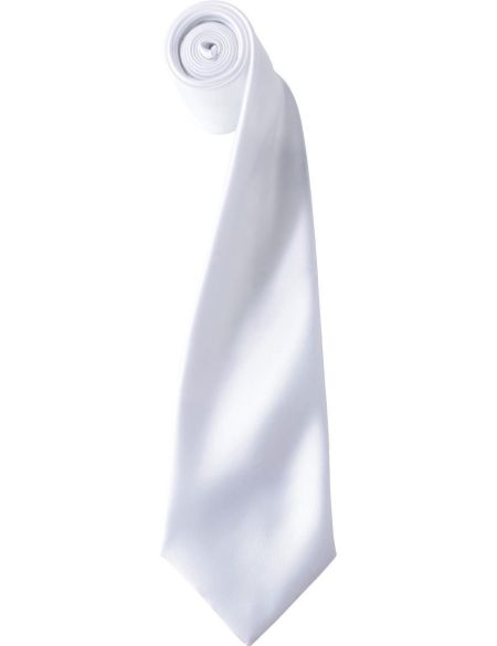 Satin-Krawatte Premier PR750 weiß