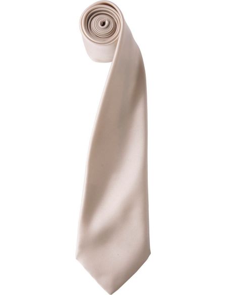 Satin tie Premier PR750 white