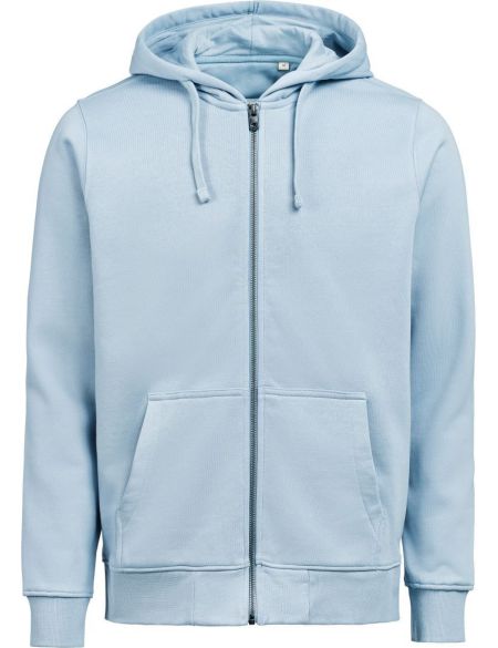 Mikina unisex s kapucí z těžké bavlny Untagged Movement OCS RCS Full Zip Hoodie white