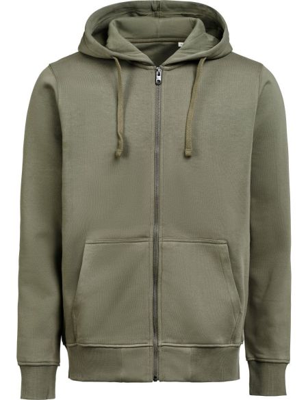 Unisex-Hoodie aus schwerer Baumwolle, Untagged Movement OCS RCS Full Zip Hoodie, weiß