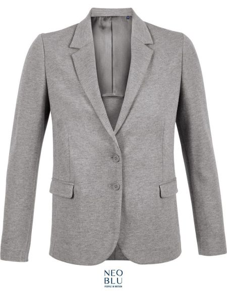 Women's piqué blazer Neoblu Marcel Women grey melange