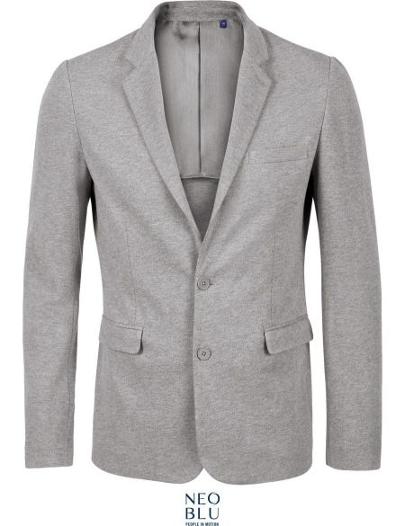 Men's piqué blazer Neoblu Marcel Men grey melange