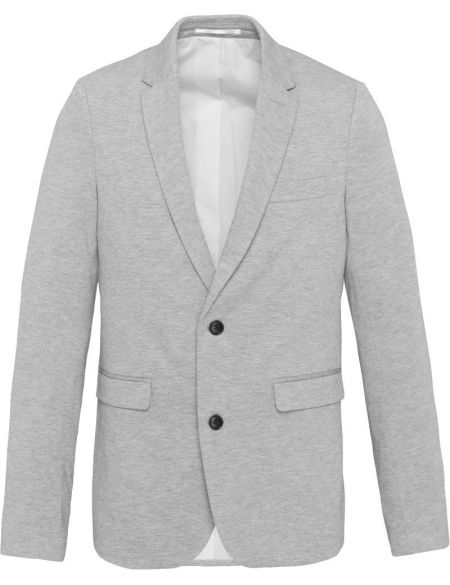 Herrenblazer Kariban K6132, hellgrau meliert