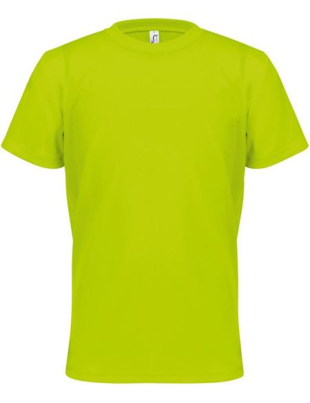 Children's piqué sports T-shirt Sols Sprint Kids white