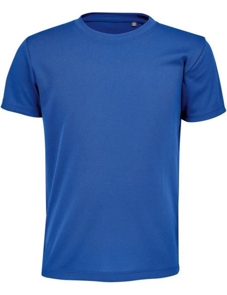Children's piqué sports T-shirt Sols Sprint Kids white