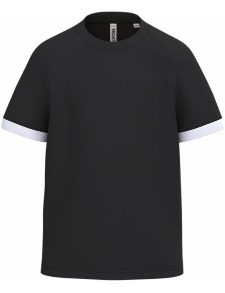 Children's sports T-shirt, contrasting black/white