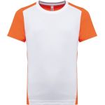 Kinder-Sport-T-Shirt mit Kontrastfarben Kariban PA4016 weiß/schwarz