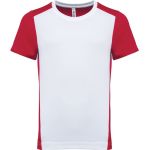 Tričko dětské sportovní kontrastní Kariban PA4016 white/red