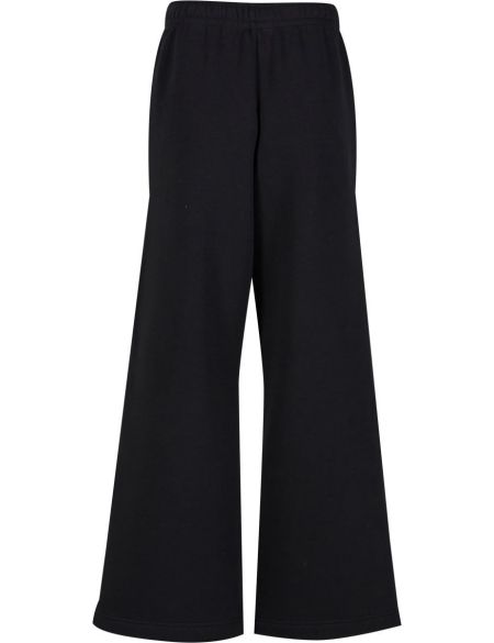 Schwarze Damen-Jogginghose von New Morning Studios mit weitem Bein