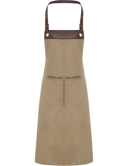 Schürze mit Latz Espresso Premier PR123 schwarz/schwarz