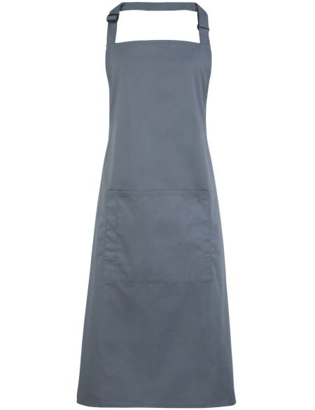 Latzschürze mit Tasche, Farbe: Premier PR154 Weiß