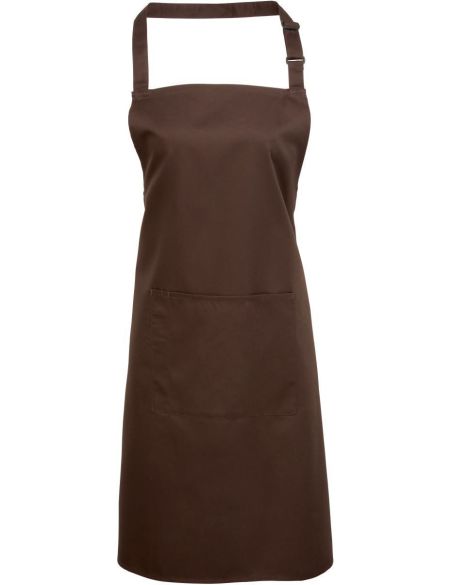 Latzschürze mit Tasche, Farbe: Premier PR154 Weiß