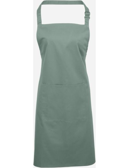 Latzschürze mit Tasche, Farbe: Premier PR154 Weiß