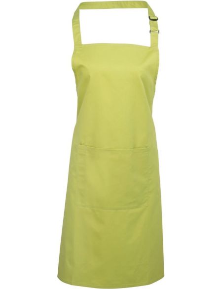 Latzschürze mit Tasche, Farbe: Premier PR154 Weiß