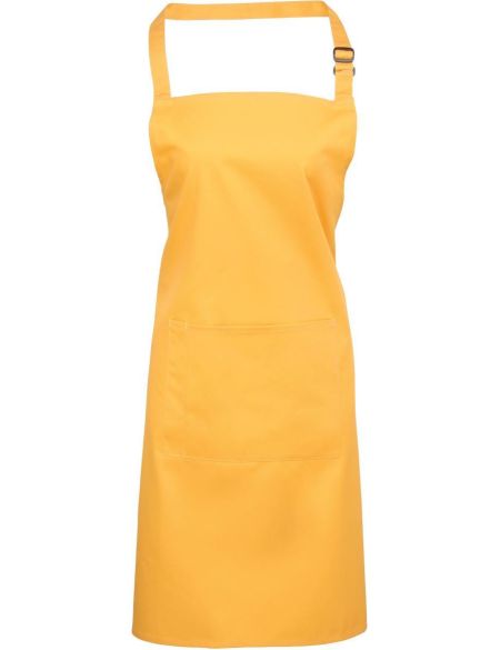 Latzschürze mit Tasche, Farbe: Premier PR154 Weiß