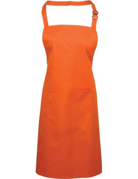 Latzschürze mit Tasche, Farbe: Premier PR154 Weiß